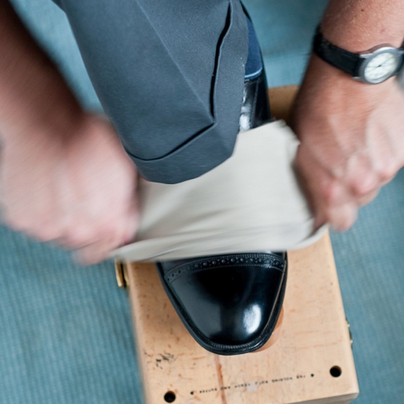 Leather Shoe Boot Clean Polish SHINE KIT Black Lustre Cream + 2 brushes Angelus - Picture 8 of 10